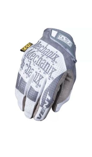Mechanix specialty vent ventilated white grey large work gloves (10) free ship ! for sale