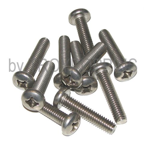 10-ss 5/16-18 x 1-1/2&#034; pph phillips pan head machine screws 18-8 stainless steel for sale