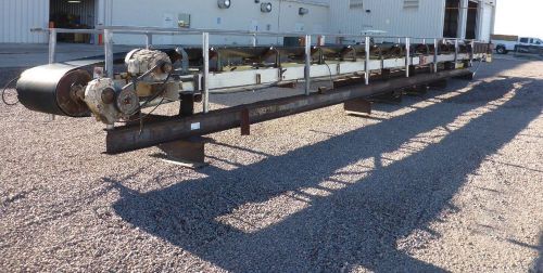 68 ft channel frame conveyor 30 inch belt with rails beam (stock #2045) for sale