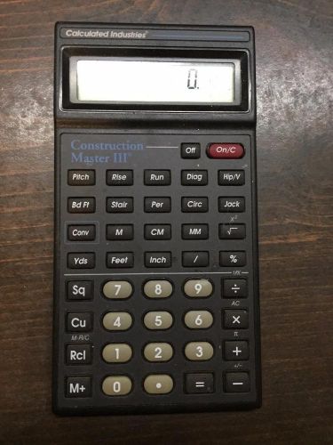 Construction Master III Calculator - Calculated Industries Model 3088 V.1
