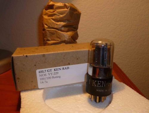 Single NIB RCA/KEN RAD VT-229 6SL7GT Bottom D Getter date 8/53