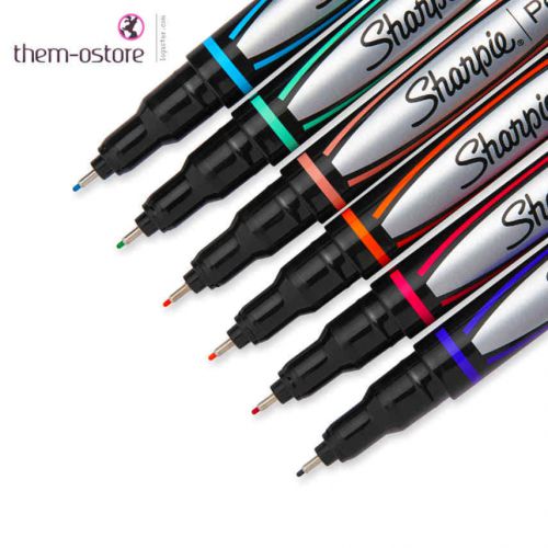 Sanford Sharpie Fine Point Pen Stylo, Assorted Colors, 6-Pack New