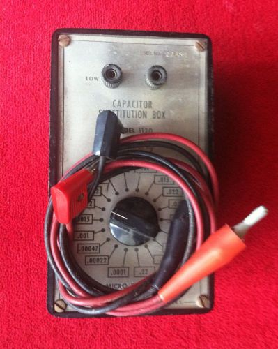 Vintage Eico 1120 Capacitor Substitution Box w/ Alligator Clips