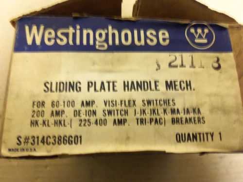 NEW WESTINGHOUSE SLIDING PLATE HANDLE MECH 314C386G01 FOR 60-100 AMP VISI-FLEX