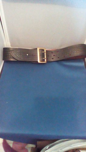 Don Hume leather basket weave. duty belt 28&#034; -32&#034;