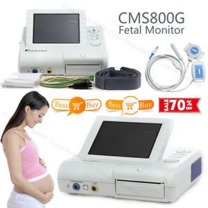 Maternal Fetal Monitor TOCO Fetal Movement Heart Rate Ultrasound Printer Probe