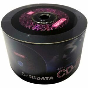 100 Ritek Ridata 48X Black Bottom CD-R 80min 700MB Digital Vinyl