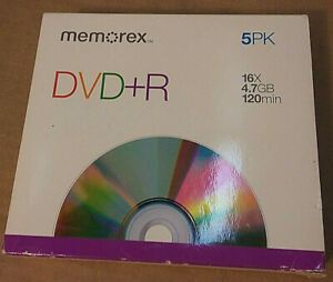Memorex DVD+R 5 Pack Blank Disks
