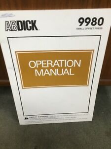 AB Dick 9980 Operation Manual