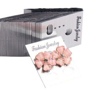 100XSilver Professional Type Plastic Earring Ear Studs Holder.Display Hang,Ca BW