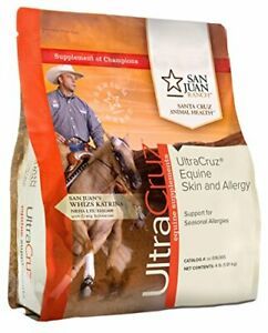 UltraCruz Equine Skin and Allergy Supplement for Horses 4 lb Pellet 31 Day Su...
