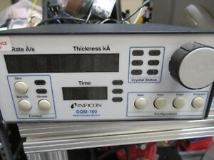 INFICON SQM-160 THICKNESS MONITOR DEPOSITION PLATING EVAPORATION AS PICTURED LAB