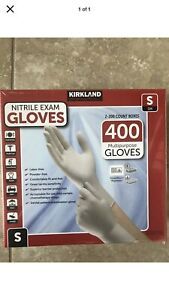 KIRKLAND Multipurpose Nitrile Exam GLOVES Powder Latex free Small Size 400 PCS