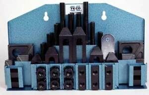 52 Pc. Te-Co 5/8&#034; x 1/2-13 Workholding Machinist Clamp Kit for Bridgeport Mill