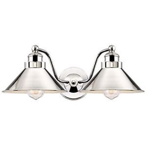 Kira Home Welton 19&#034; Modern Industrial 2-Light Wall Sconce, Polished Nickel