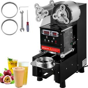 Electric Fully Automatic Cup Sealing Machine 95mm Cup Fruit Juice 420W