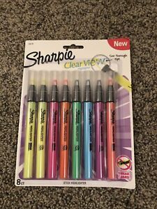 Sharpie Clear View Highlighter Stick, Assorted, 8 Pack 1966798