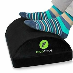 Adjustable Foot Rest Under Desk for Added Height - Large Premium Soft Velvet