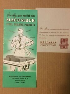 MACOMBER INCORPORATED Steel Building Products Advertising Literature