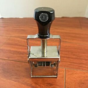 Vintage Baumgarten Comet Line Dater Self-Inking &#034;U.S. Immigration&#034; Rubber Stamp