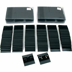 300 Black Earring Hanging Cards 2&#034; Plain Flock Jewelry