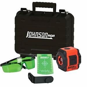 Johnson Level &amp; Tool 40-6601 Self-Leveling Cross-Line Laser Kit with Greenbri...