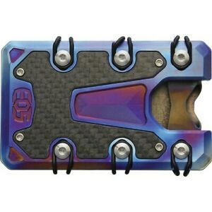 EOS EOS049 Model 3.0 Flame Carbon Fiber Inlay 3.5x2.25&#034; Tactical Wallet
