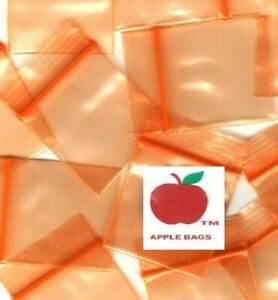 ORANGE 10,000 APPLE BRAND BAGGIES 2020 2mil ZIPLOCK 10000 plastic 2&#034; x2&#034; bag 2x2