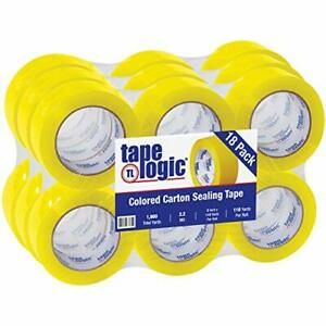 Aviditi Tape Logic 2 Inch x 110 Yard 2.2 Mil Yellow Heavy Duty Colored Packin...