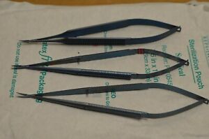 Set of 3 Codman 800-1511,800-1591,800-1590 Titanium Micro Needle Holders