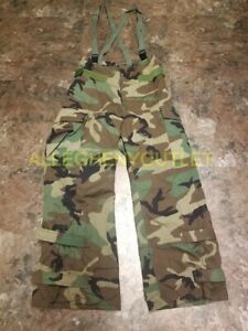US Military NFR CHEMICAL PROTECTIVE OVERGARMENT WOODLAND PANTS Small/Short NEW