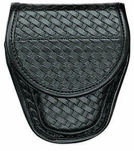 Bianchi 23859 Black 7918 Basketweave Accumold Elite Covered Handcuff Cuff Case