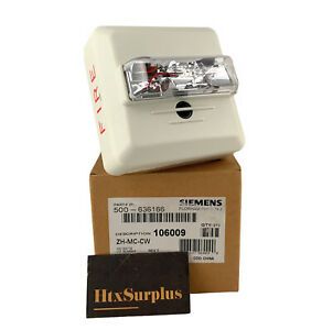 Siemens ZH-MC-CW Multi-Candela Horn Strobe, White, Snap On Base, 500-636166