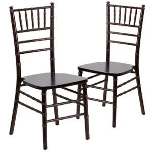 FLASH FURNITURE 2-XS-WALNUT-GG HERCULES Series Walnut Wood Chiavari Chair