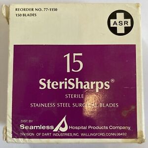 15 SteriSharps Sterile Stainless Steel Surgical Blades, No. 77-1150, Nice!