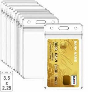 Pcs Clear Plastic Vertical Name Badge ID Card Holders 100