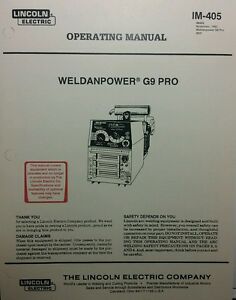 Lincoln Weldanpower G9 PRO 250 Welder Onan Operating, Service &amp; Parts (4 Manuals