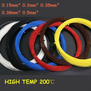 PTFE Silver Copper Wire 0.15-0.5mm HIGH TEMP 200 Earphone Cable DIY Mulitcolor