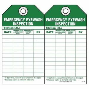 IDESCO SAFETY KAT141AC Fire Extinguisher Inspction Safety, PK10