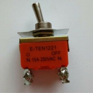 1 PC 15A 250V DPST 4 Terminal ON/OFF Toggle Switch w/Waterproof Boot JHRS