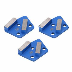 3Pcs Diamond Grinding Shoes Trapezoid Concrete Floor Aggreesive Cutting 2 Teeth