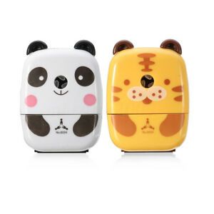 Tiger Panda Animal Pencil Sharpener Hand Animal Shaped School Home Classroom