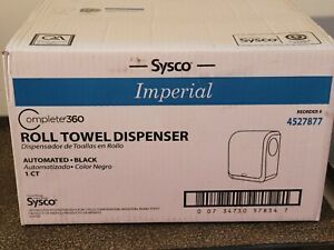 SYSCO IMPERIAL COMPLETE 360 ROLL TOWEL DISPENSER  BLACK NEW FREE FAST SHIPPING