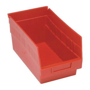 QUANTUM STORAGE SYSTEMS K-QSB202RD-10 Red Shelf Bin, 11-5/8&#034;L x 6-5/8&#034;W x 6&#034;H,
