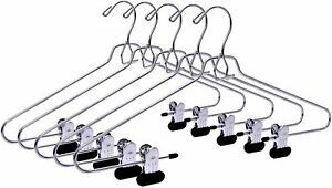 6 Quality Add-On Skirt Blouse Hanger Heavy-Duty Add-On Skirt Hangers with...