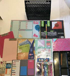 Office Desk School LARGE LOT Organizing Supplies Metal File Holder Drawer Caddy
