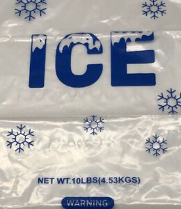 Belinlen Draw String 2mil Ice Bags 8-10 lbs Pack Of 50 Heavy Duty