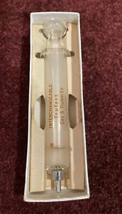VINTAGE Multifit Glass 10cc Interchangeable TruTest Syringe Metal Luer Lock Tip