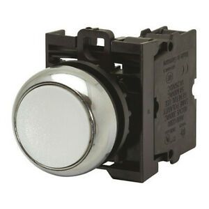 EATON M22-DRL-W-K10-230W Push Button, 22.5 mm, 1NO, White