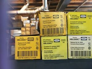(1) Hubbell HBL5366C, (1) Leviton 2-Pole 3-Wire 20A 125V Plug NEMA 5-20P NOS